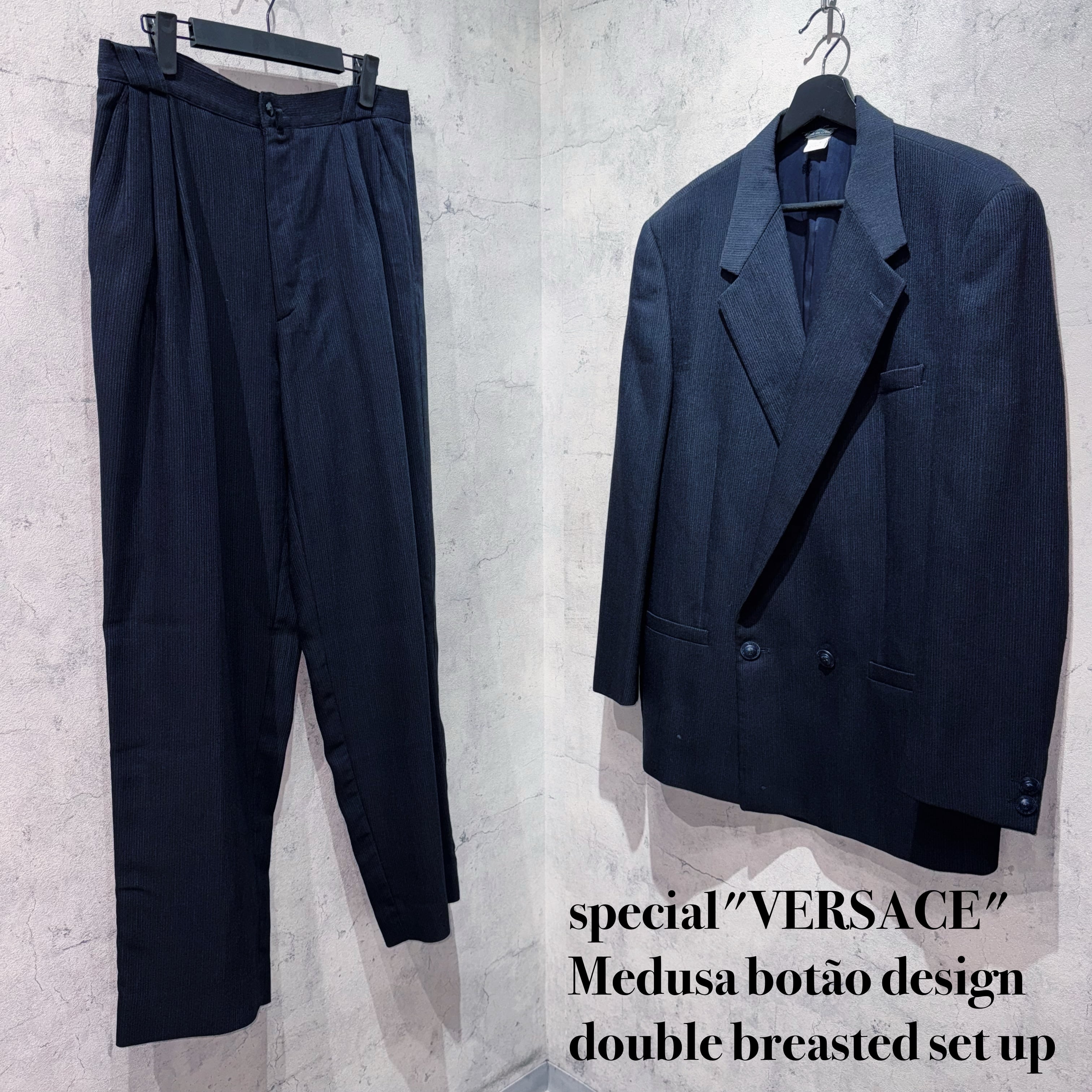 special"VERSACE"Medusa botão design double breasted set up