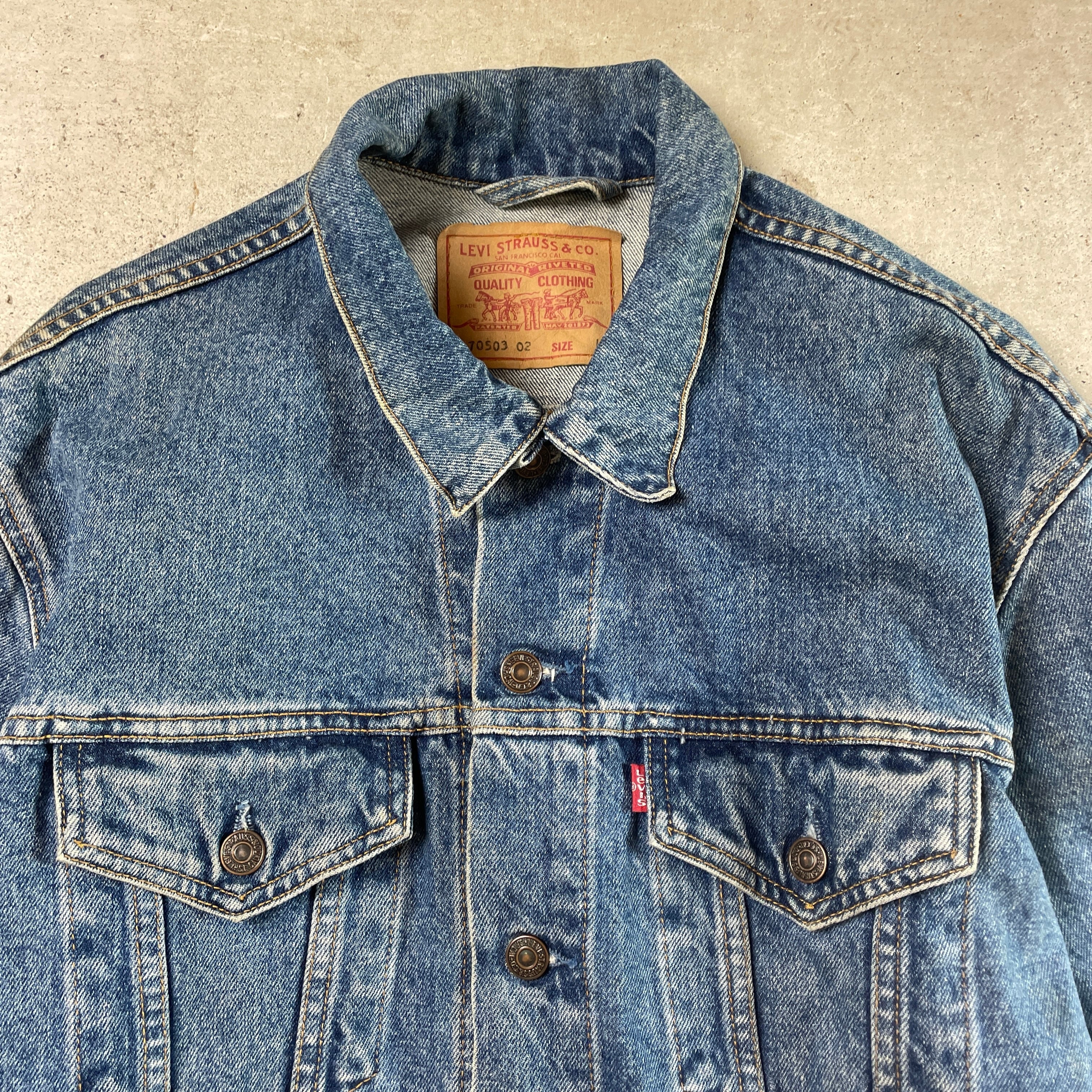 90年代 クロアチア製  Levi's ユーロリーバイス 70503 02 デニムジャケット メンズL