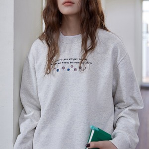 logo embroidery fleece sweatshirt