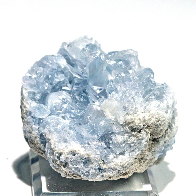 〔D470-5〕マダガスカル産 セレスタイト クラスター Celestite 天青石 セレスティン 浄化 置物【メール便不可】