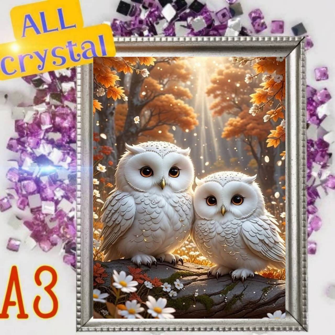 ALLクリスタルビーズ☆四角ビーズ【crystal-33】A3サイズ☆ダイヤモンドアート