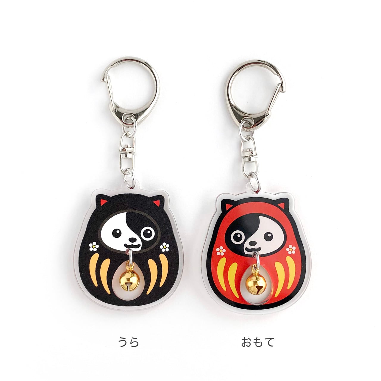 タオ猫みっちー 招福キーホルダー［だるま］魔除け・商売繁盛