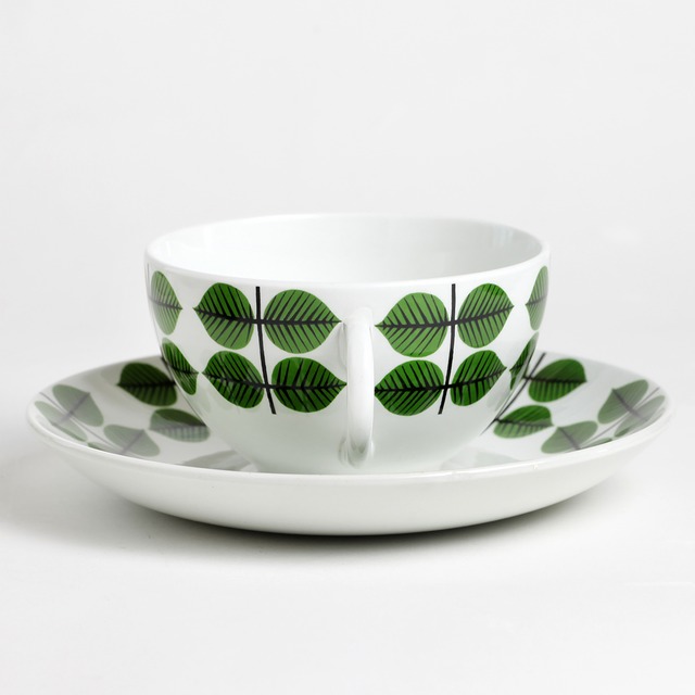 Gustavsberg グスタフスベリ Bersa ベルサ モーニングカップ＆ソーサー - 6 北欧ヴィンテージ 　☆わけあり☆