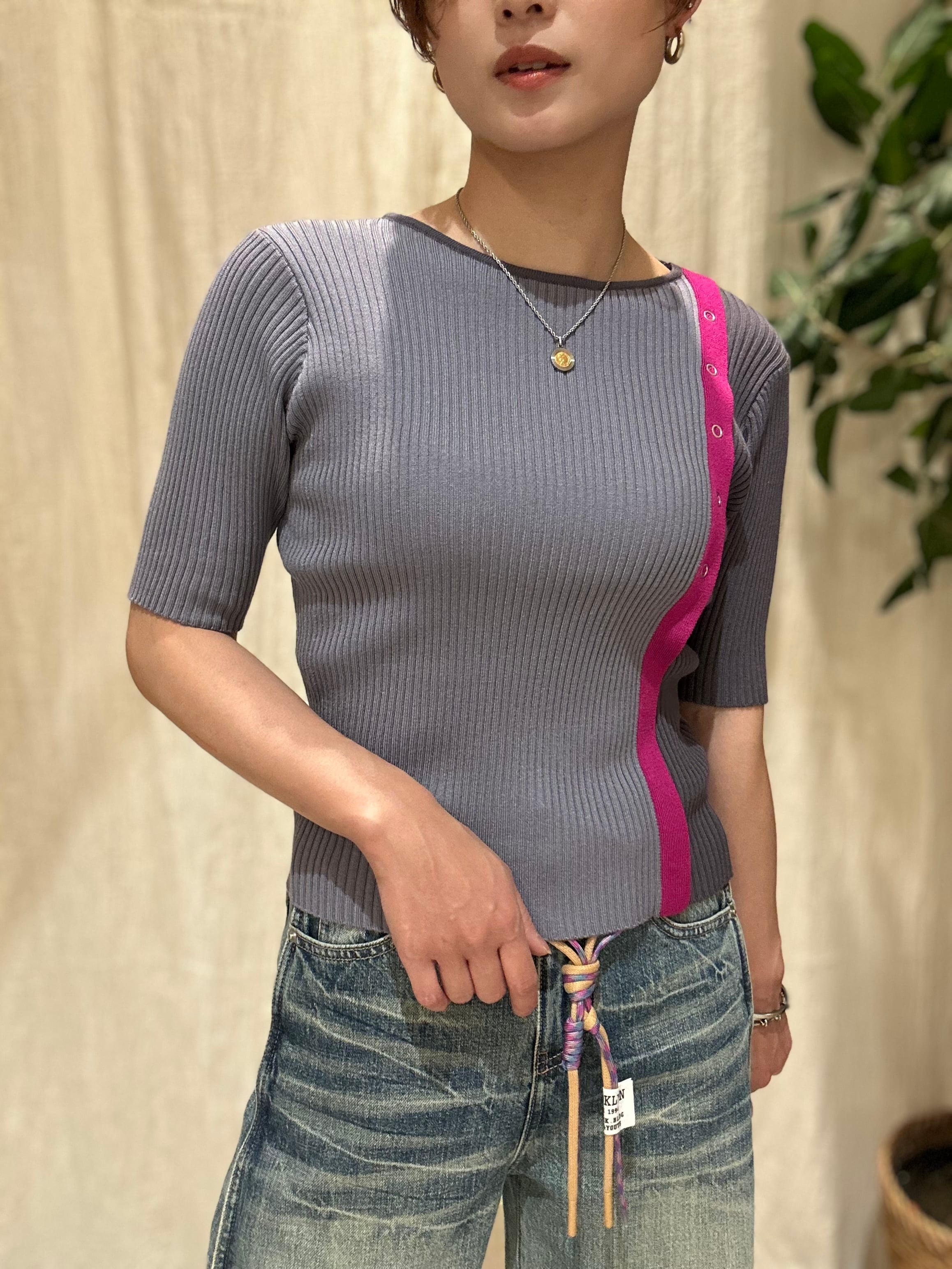 【はくべい‼️】ポリーヌブロー  ノースリーブカットソー プリーツリブノースリーブトップス Pauline Bleu(ポリーヌブロー) | EARL