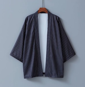 トップス ジャケット カーディガン風 羽織 着物 前開き 浴衣 和柄 7分袖 Vネック ワイド 異国風 バイカラー 配色 薄手 綿 コットン ナイロン シンプル ラフ メンズライク ボーイッシュ スポーティー 個性的 クール 主役級 存在感 浴衣風 ストライプ 春 夏 大会 お祭り 男女兼用 ユニセックス 部活 アウトドア キャンプ リゾート 旅行 海 プール 休日 バカンス コンサート ライブ コスプレ お花見 フェス 楽ちん 白 黒 ブルー バイカラー 大人カラー レンガ色