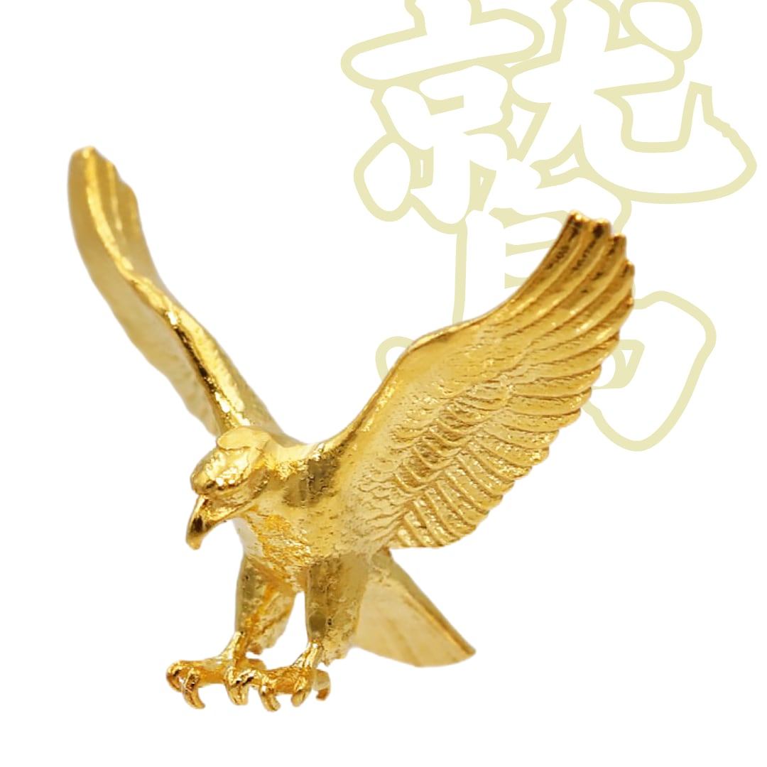 純金の鷲 1グラム JUNGOLD  指先サイズの芸術品 額縁ケース付き