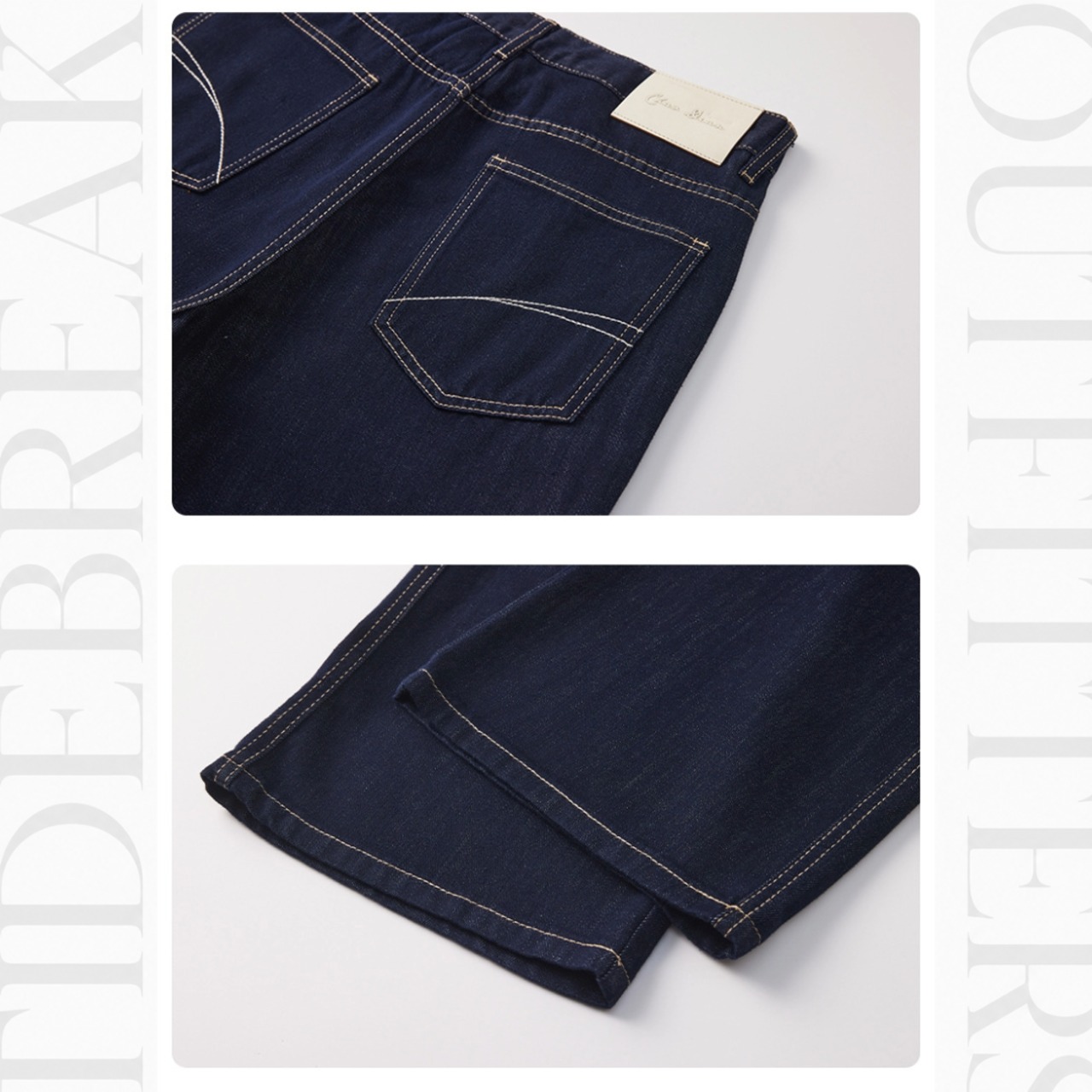 Side Drape Flared Jeans TB2560・画像5
