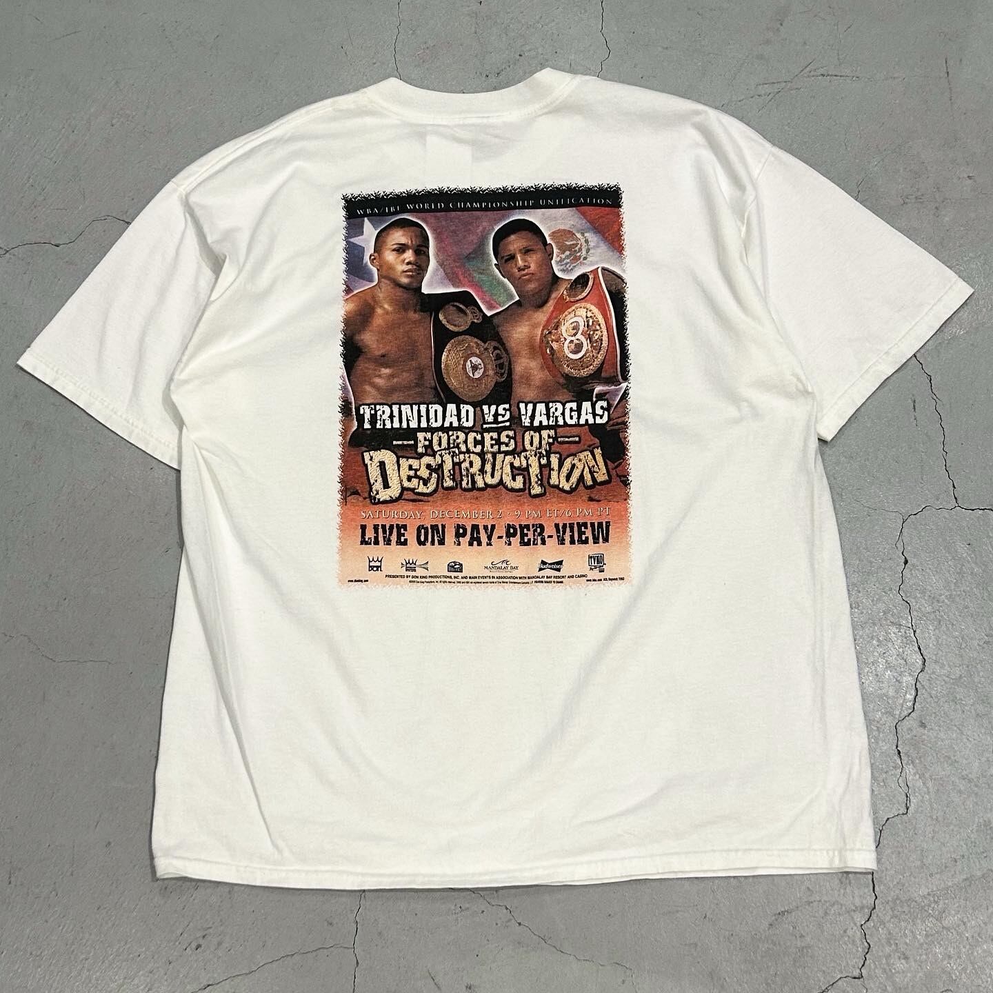 2000s TRINIDAD vs VARGAS “FORCE OF DESTRUCTION” boxing T-shirt【高円寺店】