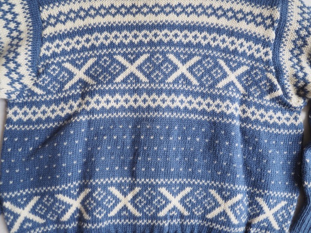 ~1970’s NORWAY NANSEN Nordic Pattern Wool Knit Cardigan／S?
