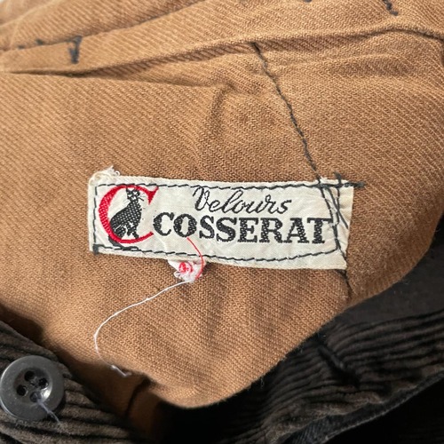 50-60s Cosserat フレンチワーク コーデュロイ ブラック W35 詳細写真2