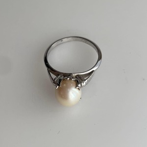 パール　SILVER G 刻印 リング