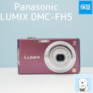 Panasonic LUMIX DMC-FH5 デジカメ スマホ転送OK フルセット シロクマカメラ a7342