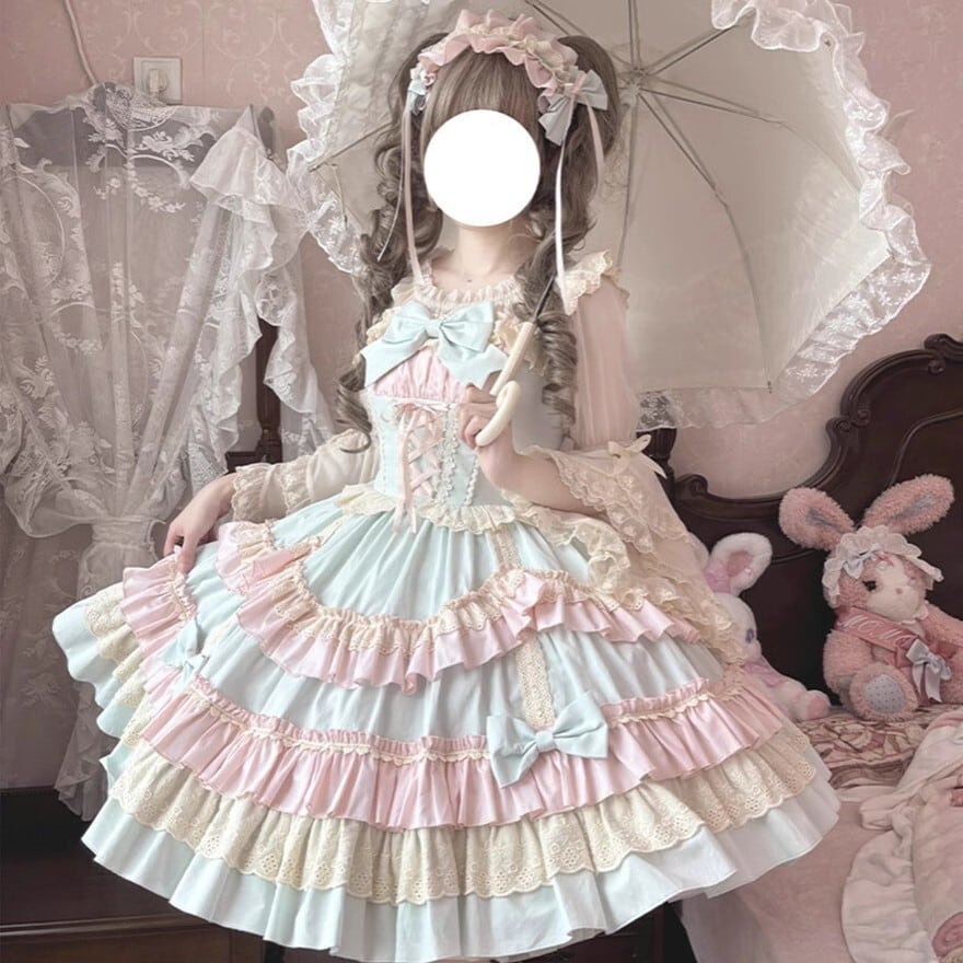 プリンセスロリィタ ゆめかわいい ドレス ジャンパースカートイベント コンカフェ衣装