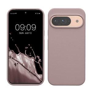 【人気】kwmobile スマホケース Google Pixel 9対応 ケース - Google Pixel 9 Pro対応 ケース - シリコン カバー 耐衝撃 傷防止 サラサラ ヌードライラック