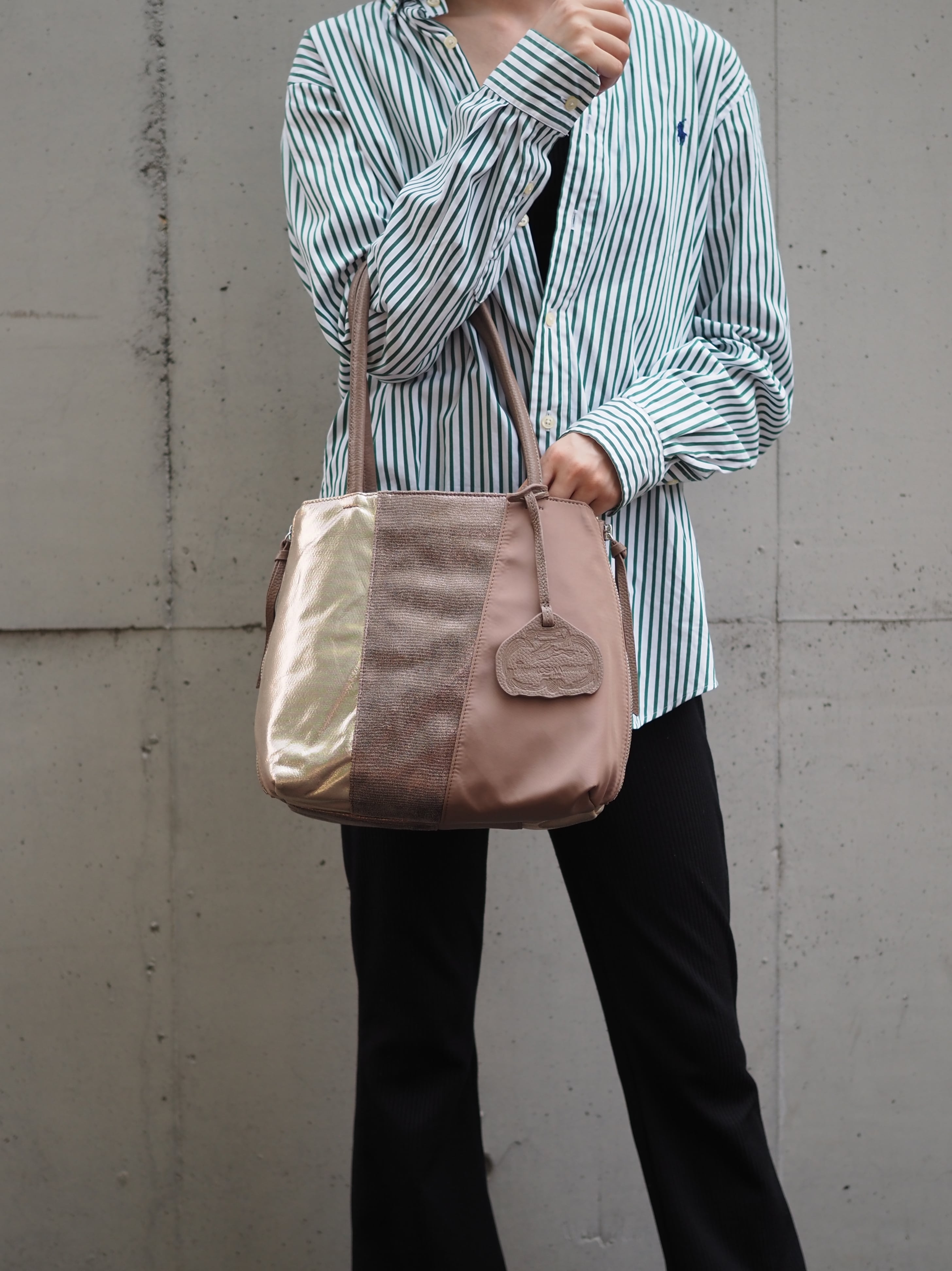 大人気トートバッグ(Мサイズ)GLS-0347MA(811036)シャンパンゴールド