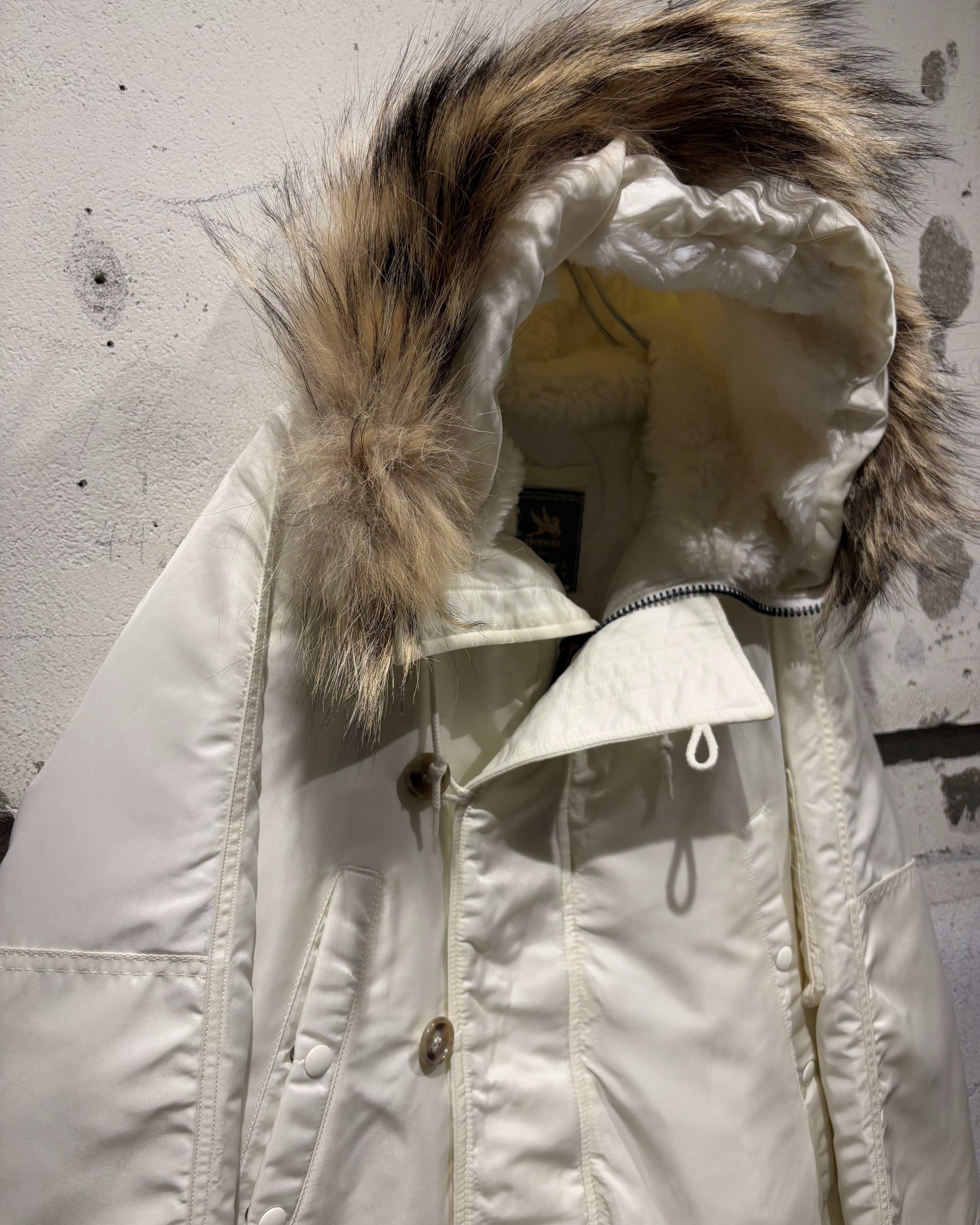 Caka otto】 90's “SPIEWAK” Rare White Color N-3B Flight Jacket