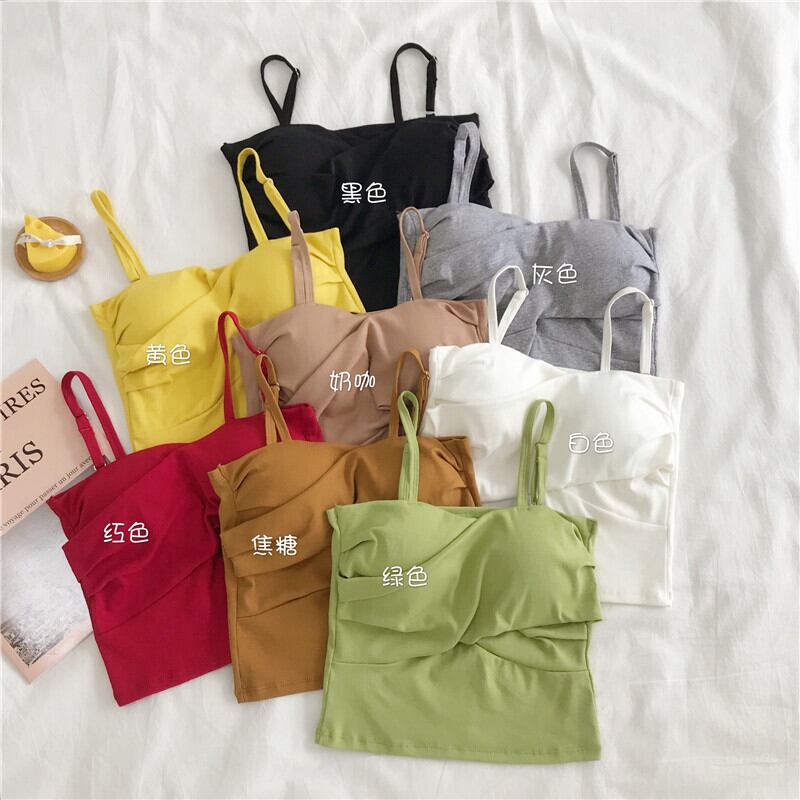 キャンディーカラークロスデザインセンスベスト2020夏新作アウターショートファッションセクシーインナーウェアスモールスリングメス YY-ファッション36473141854