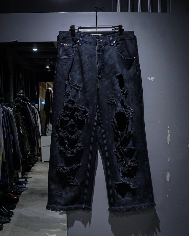 【add (C) vintage】Crash Design Vintage Baggy Jeans