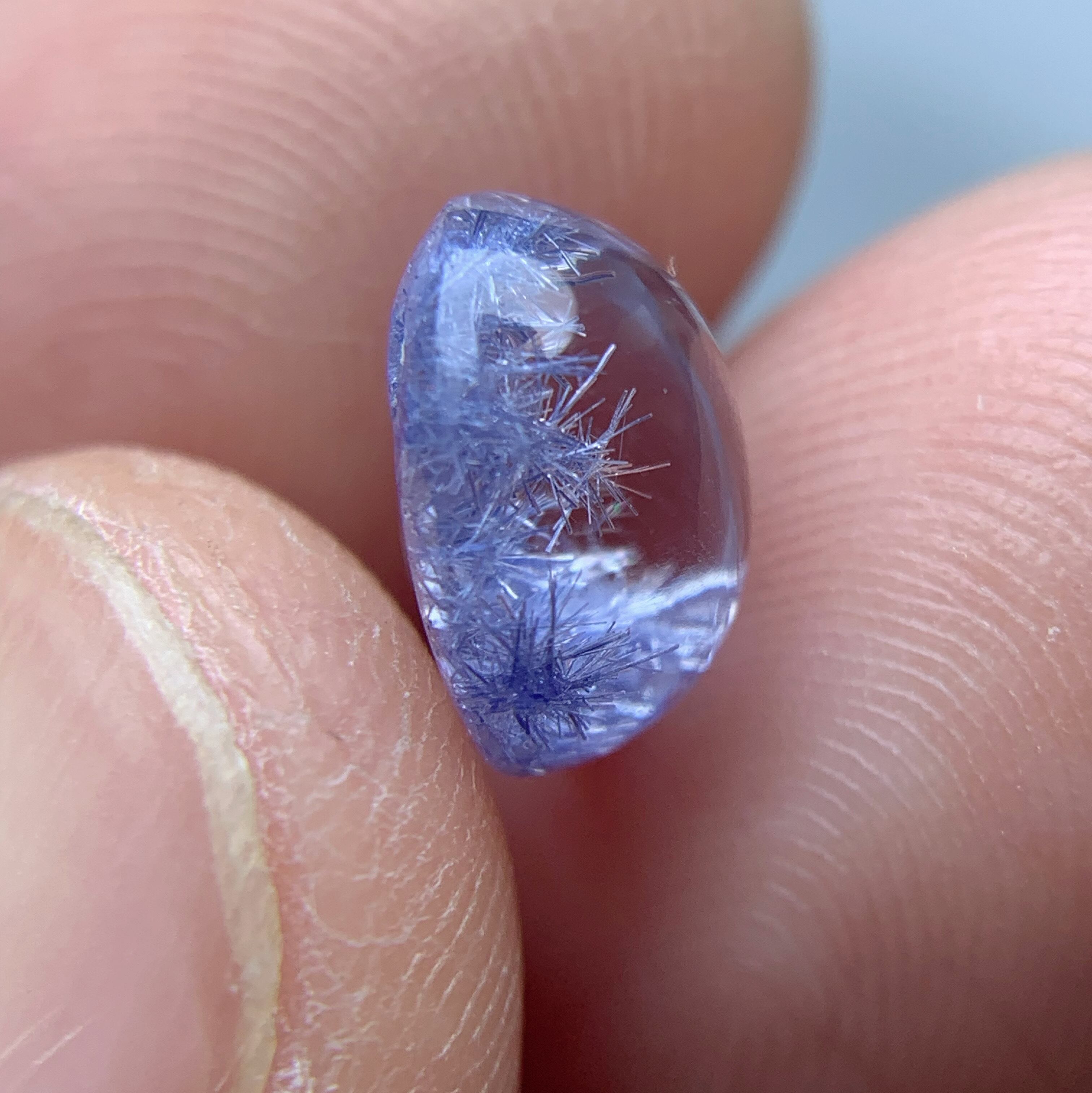 デュモルチェライトインクォーツ – ASUNARO STONE W2946 高品質 お花