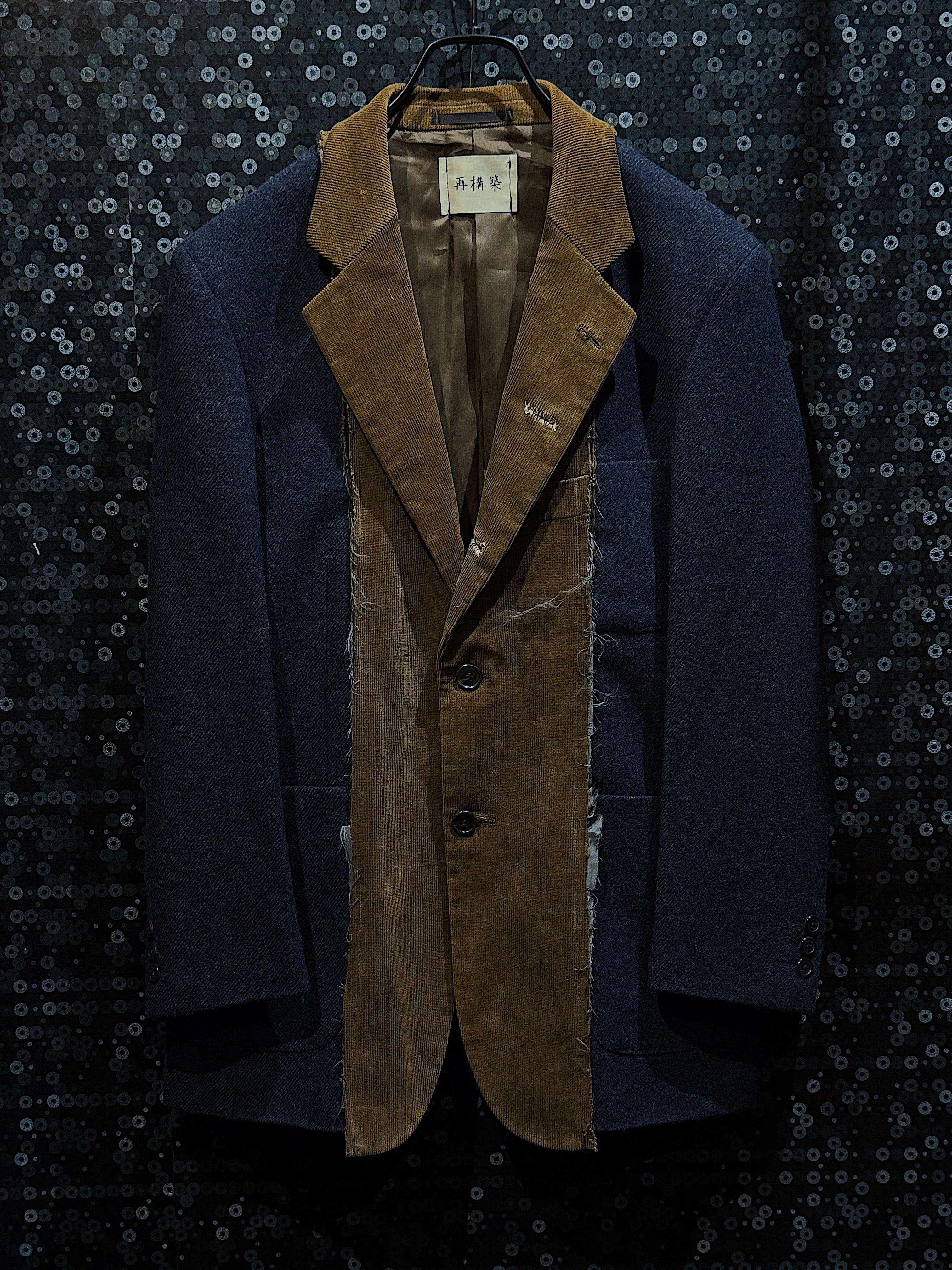 "再倖築"vintage double docking corduroy tailored jacket