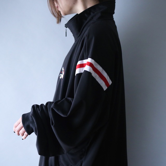 "刺繍" dunk-man logo super over silhouette track jacket