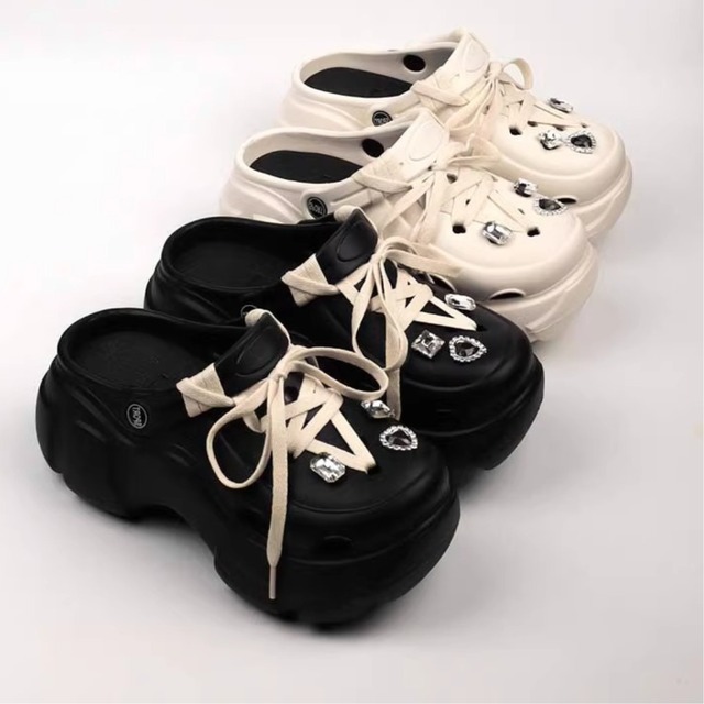 Lace-Up Platform Clog Sandals (ME293)