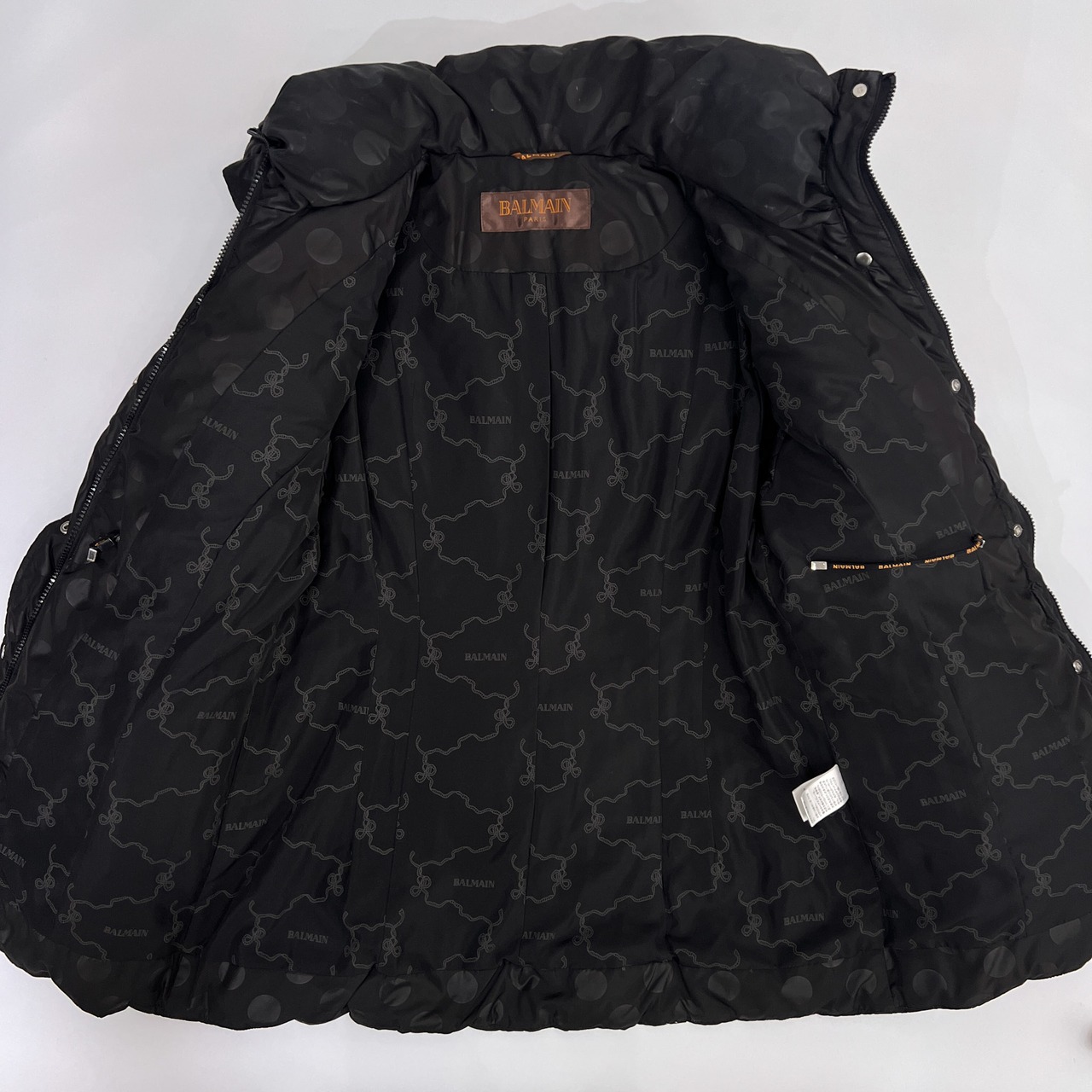 BALMAIN バルマン ドット柄 ダウンジャケット M/ブラック