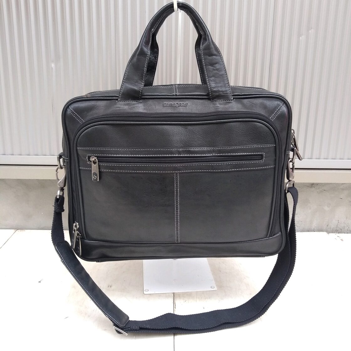 2way】サムソナイトSamsonite/オールレザー/本革/ショルダー付 