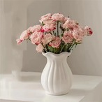 花瓶 陶器 フラワーベース ヨーロピアン 花のつぼみ風 パステルカラー 白い花瓶 アクセント装飾