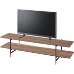 ルカ TVボード 天然木化粧繊維板 ウォルナット ウレタン塗装 スチール 粉体塗装