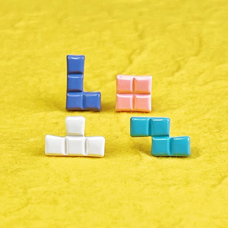 Tetromino Geometric Earrings ‐1col‐ A0482