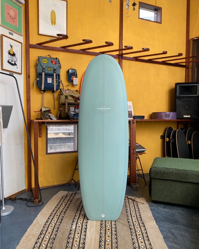 5'6 Mini Simmons with 超希少 Sunrise boardworks KEELフィン/ " Liddle Designs オフィシャルシェーパー Michael Saggusの最高傑作 "