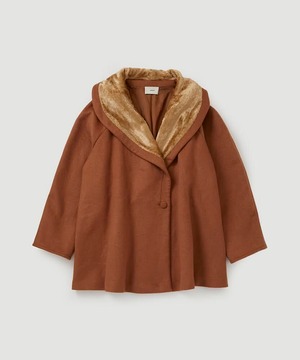 open collar coat/camel