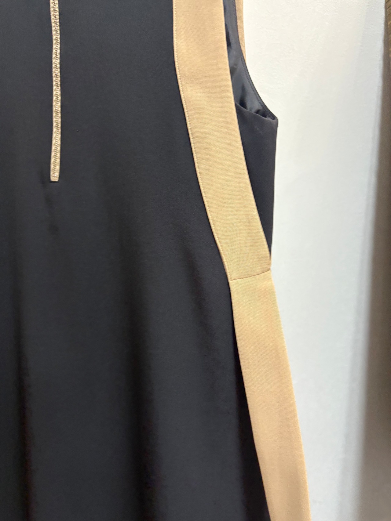 les ague バイカラーワンピース