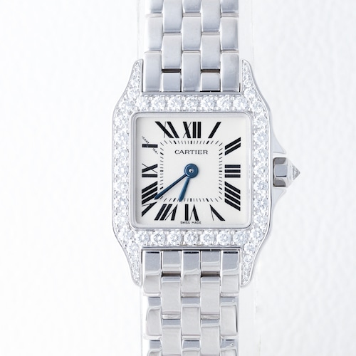 カルティエ サントスドゥモワゼル SM WG 純正ダイヤモンド
