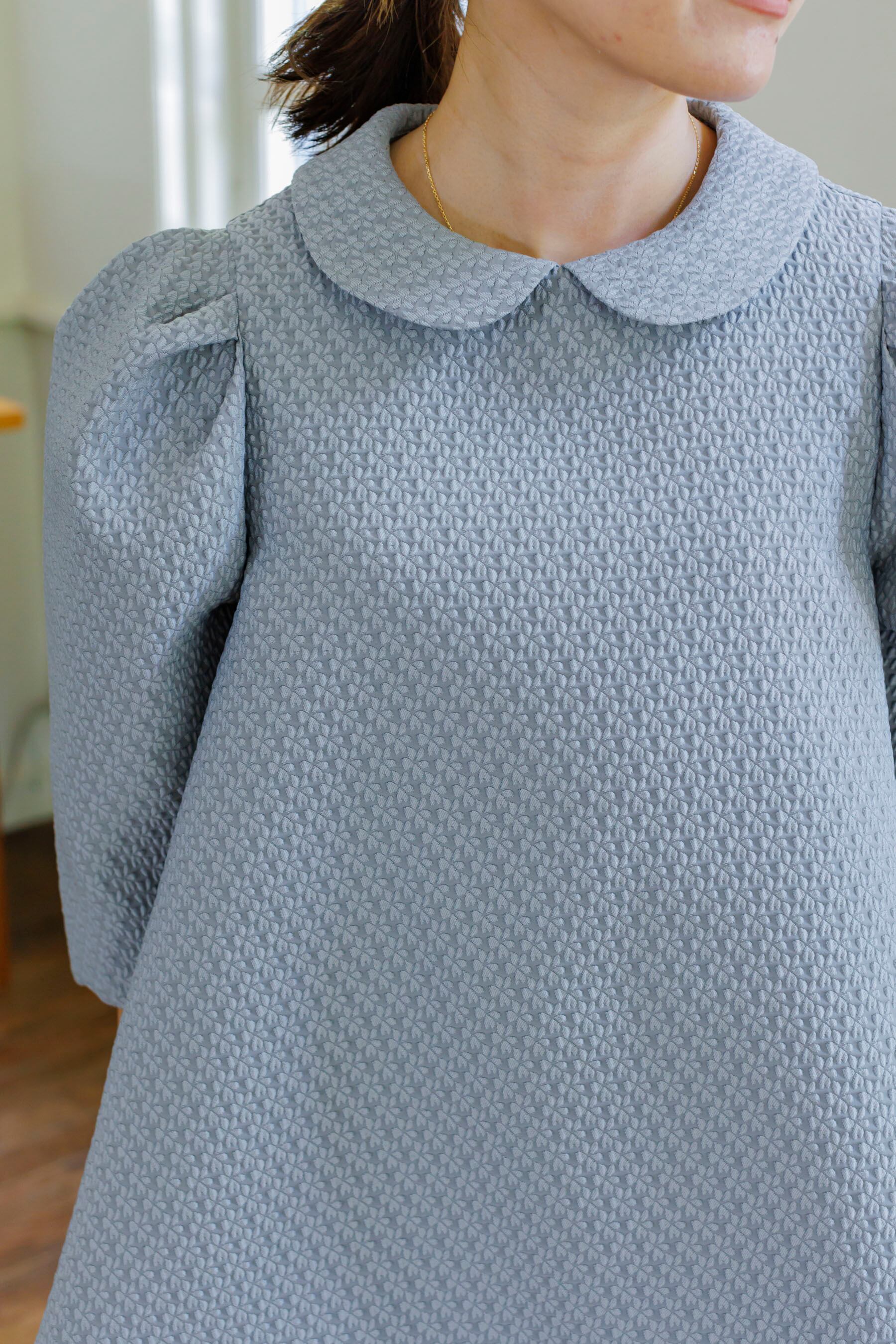 再販】10/24(THU)21:00ーBack flare jacquard blouse 即納 | Bluelea