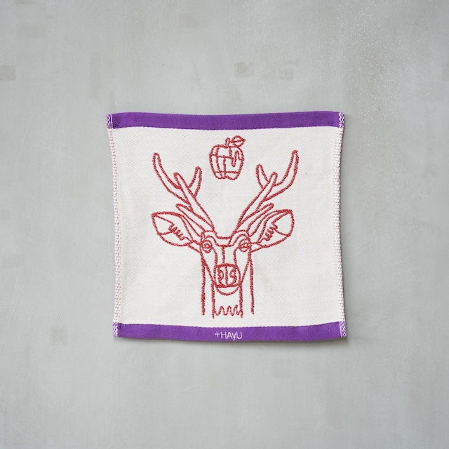 HAyU fabric Jacquard Towel Handkerchief　Deer