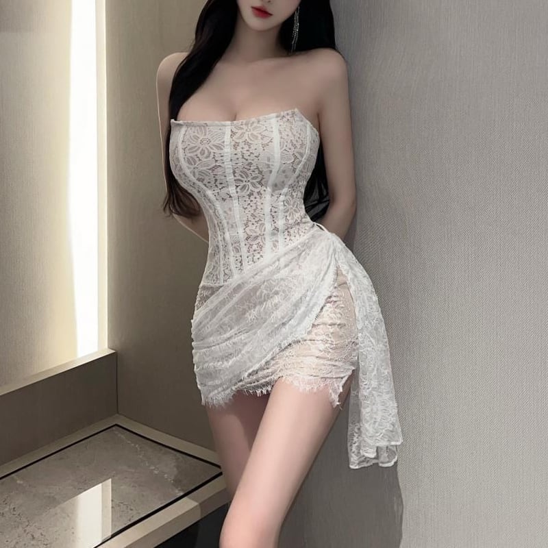 【dress】レースチューブドレス Q8192