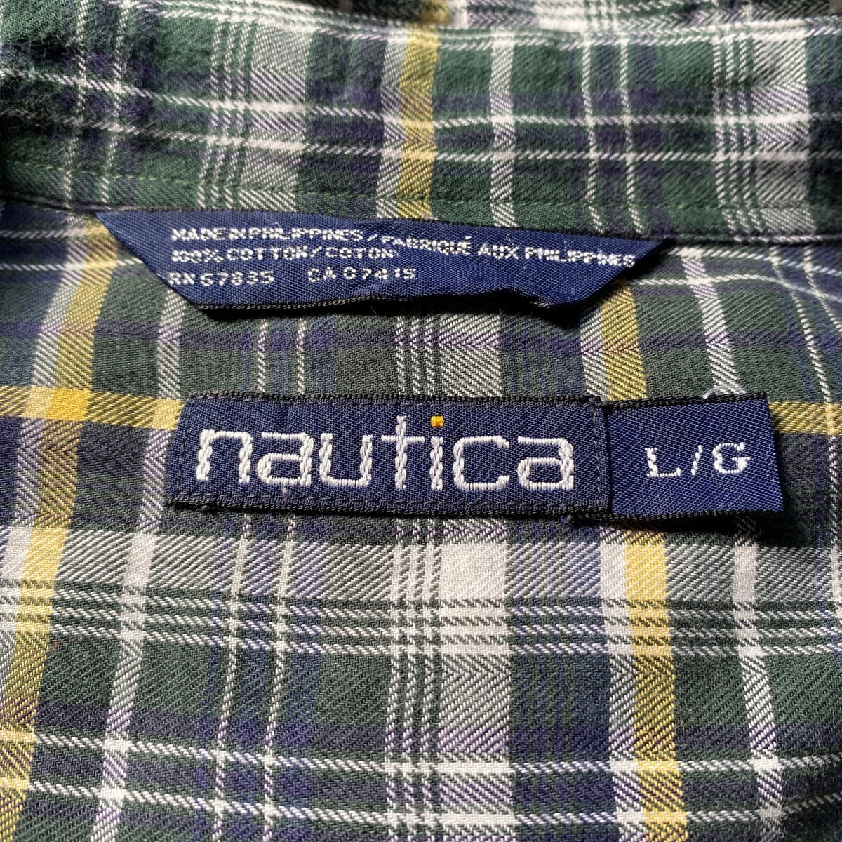 90年代 NAUTICA ノーティカ ワンポイントロゴ刺繍 チェック 90年代 NAUTICA ノーティカ ワンポイントロゴ刺繍 チェック