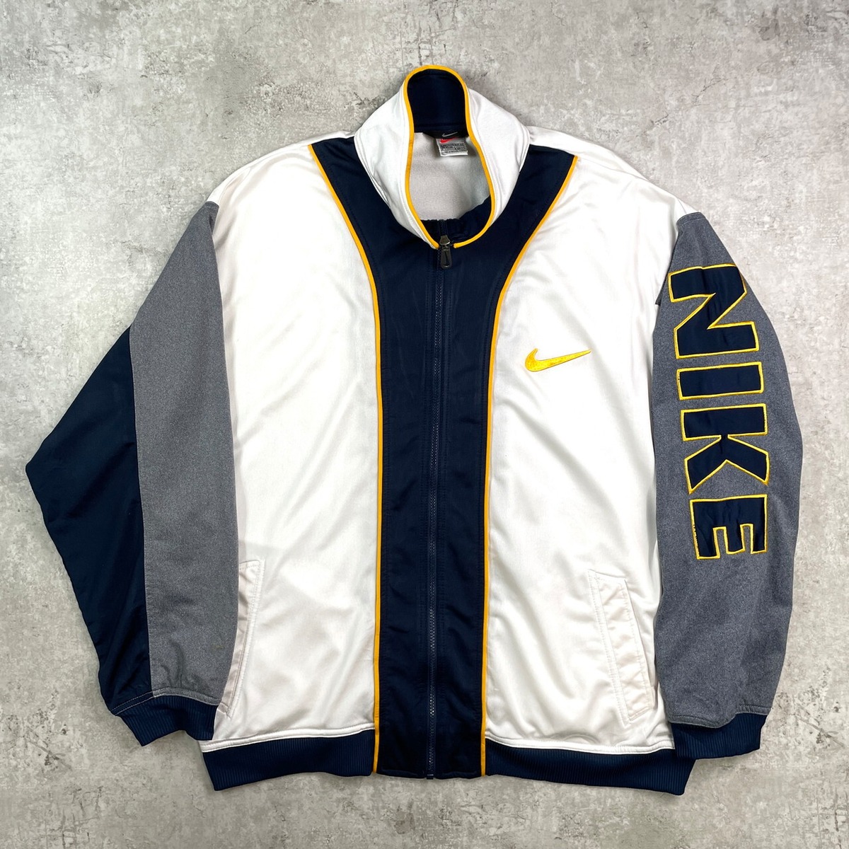 90年代 NIKE ナイキ スウォッシュロゴ刺繍 トラックジャケット メンズ 