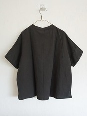 ヤンマ産業 会津木綿スタンドカラーシャツ スミクロ丈5㎝+