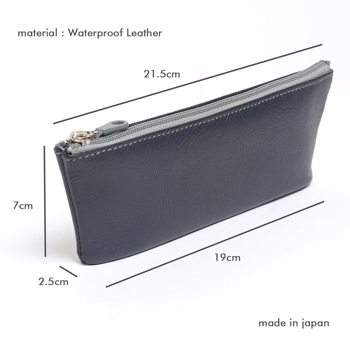 レザーペンケース 防水レザー 本革 日本製 小さめ 筆箱 シンプル