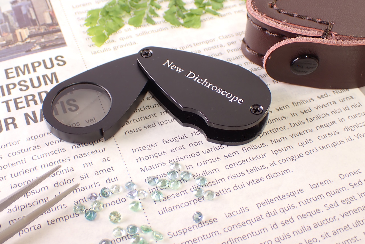 ダイクロスコープ/二色鏡/偏光板 ケース付 メタルボディ