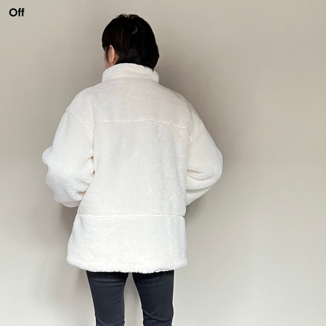 Elegante♡ブルゾン 白 M innowave】スタンドカラー起毛ブルゾン（85-41221） | FORME Base STORE