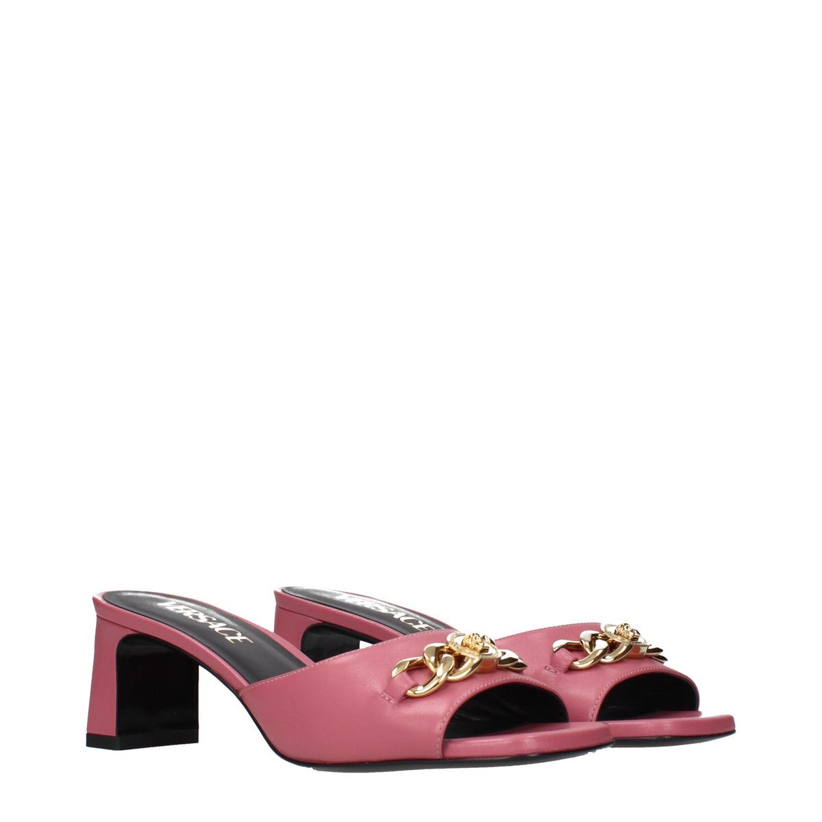 VERSACE ヴェルサーチ レディース サンダル レザー ピンク