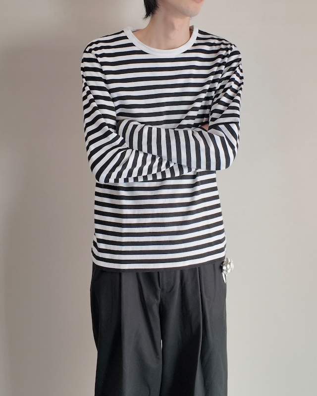 【agnes b.】border long sleeve T-shirt