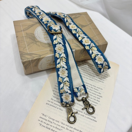 【長さ調整可能！】インド刺繍リボン ショルダー(A71-10)⑦