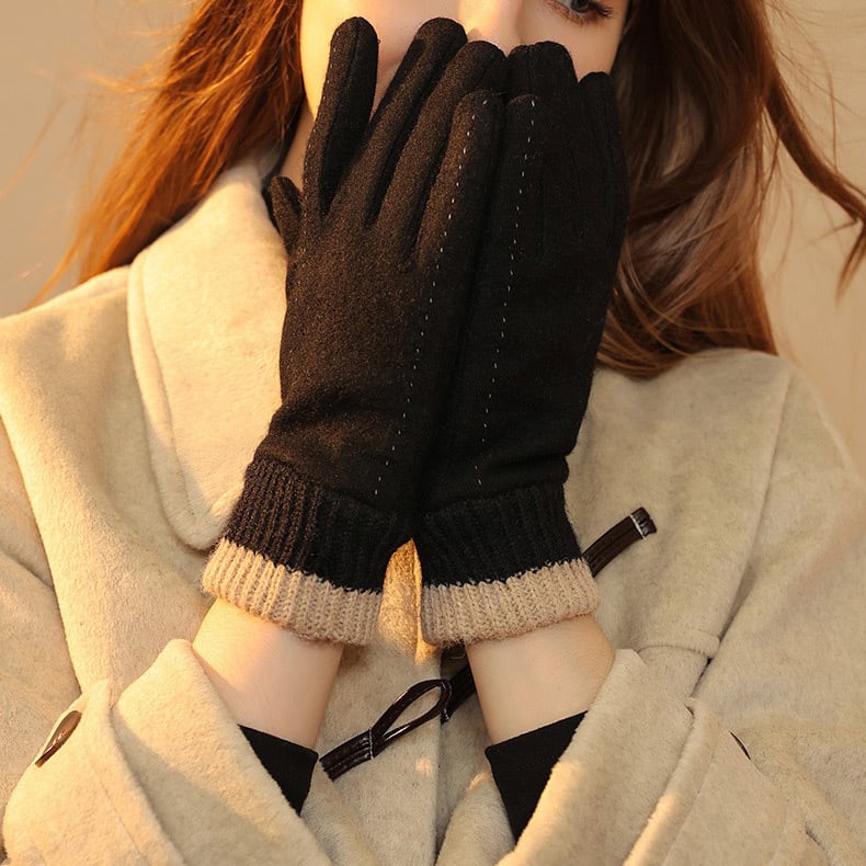 メール便】バイカラーリブ手袋／glove173 | DAY CLOSET｜ レディース