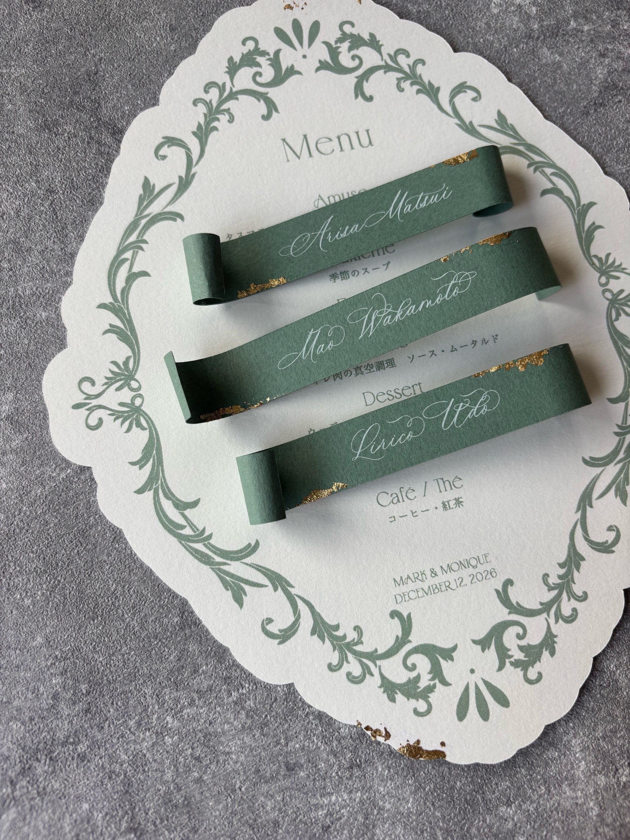NEW】結婚式 vintage flame menu（20部～、10部単位） | mierakue wedding