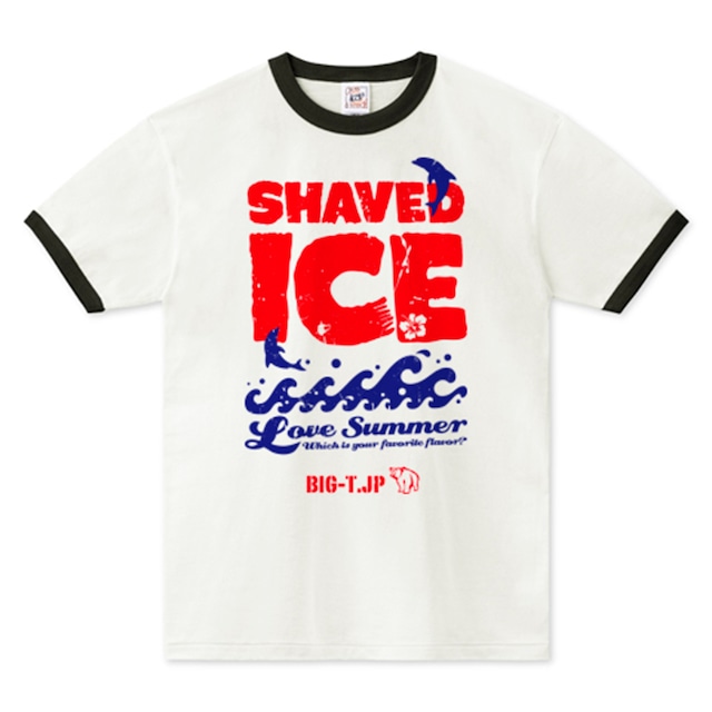 ＜会員限定セール！＞かき氷Tシャツ　（厚手）トリムTシャツ　＜※サイズがタイト目の商品です＞